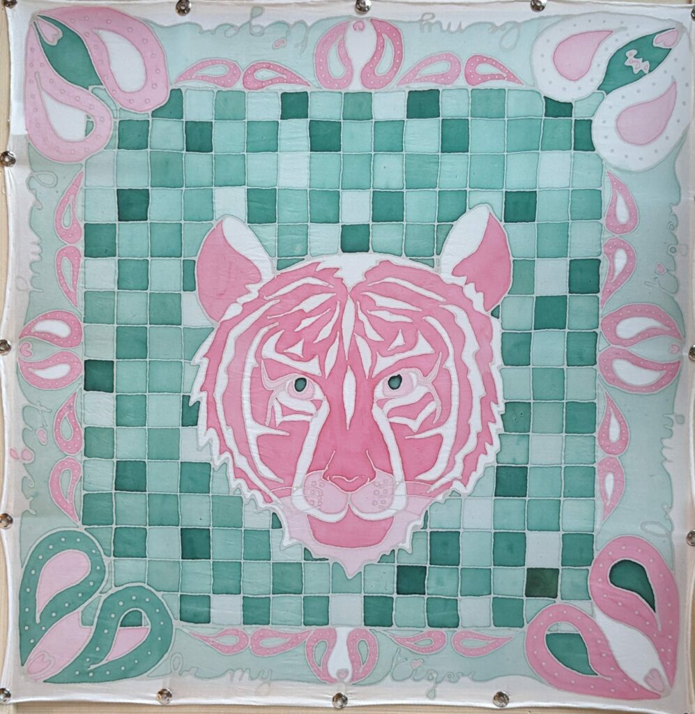 Peinture sur soie "Foulard"