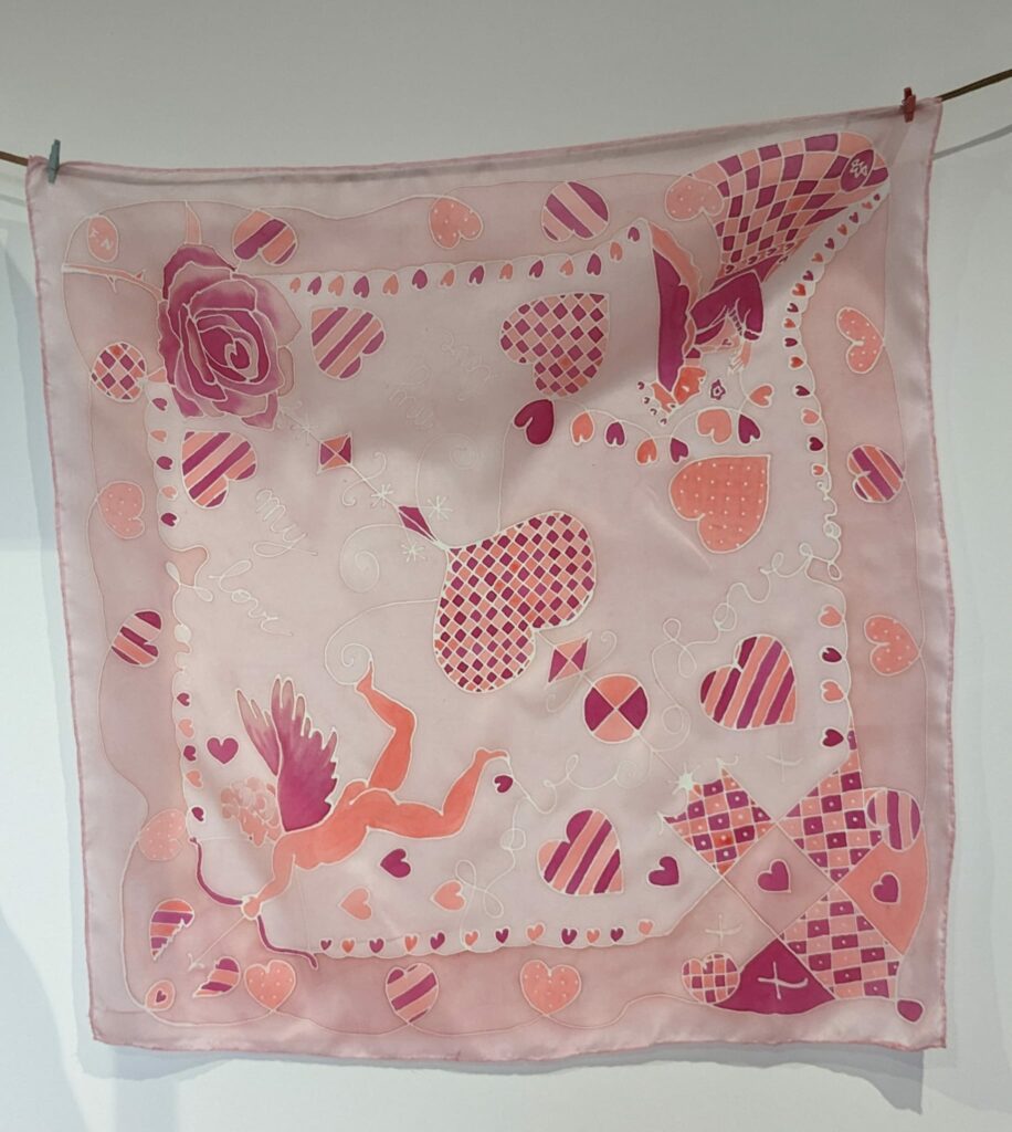 Peinture sur soie "Foulard"